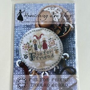 Cross Stitch Kit - F is for Friend - Heartstring Samplery